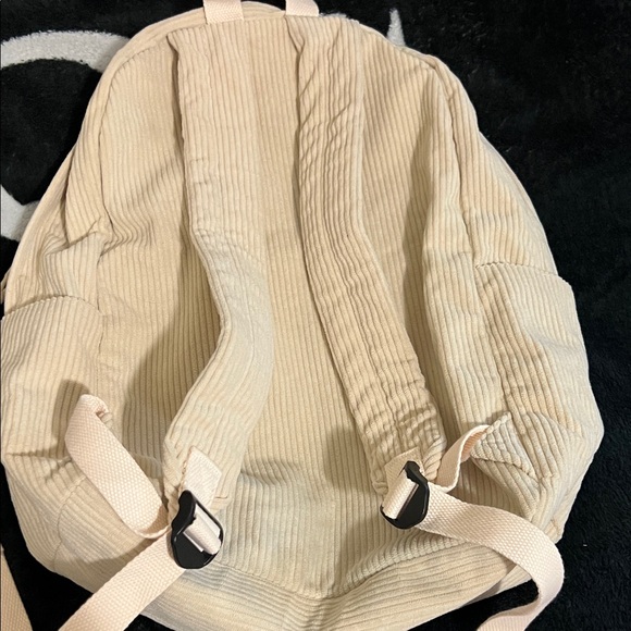 Beige Corduroy Backpack - Picture 3 of 3
